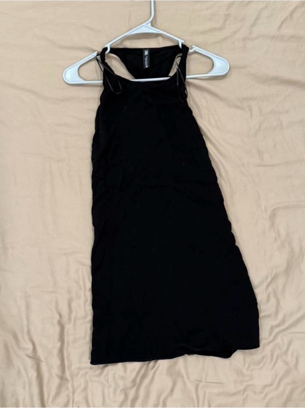 Zara Black Sleeveless Top with Racer Neck